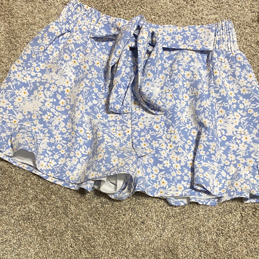 Floral Blue Women's Shorts